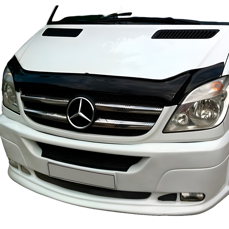 Motorkapbeschermer (steenslagcover)  Mercedes Sprinter W906 2006-2013 - Glanzend zwart