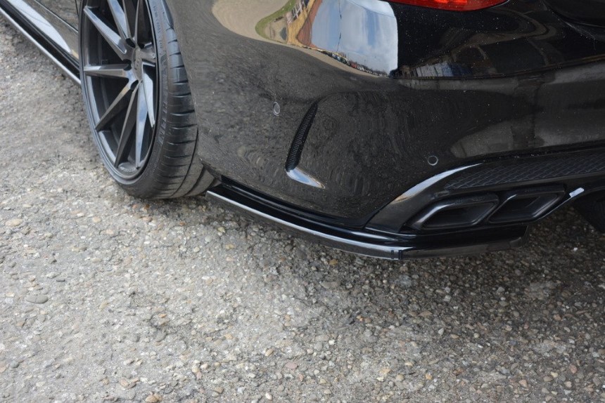 Zijdiffusers Mercedes C43 AMG W205 Maxton Design glans zwart