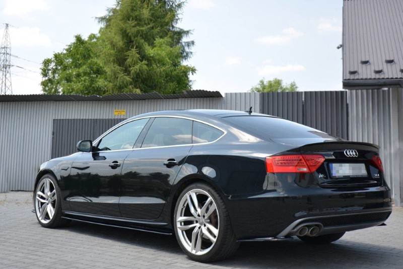 Achterzij Spoilers Audi A5 S-Line 8T FL Sportback Glanzend Zwart