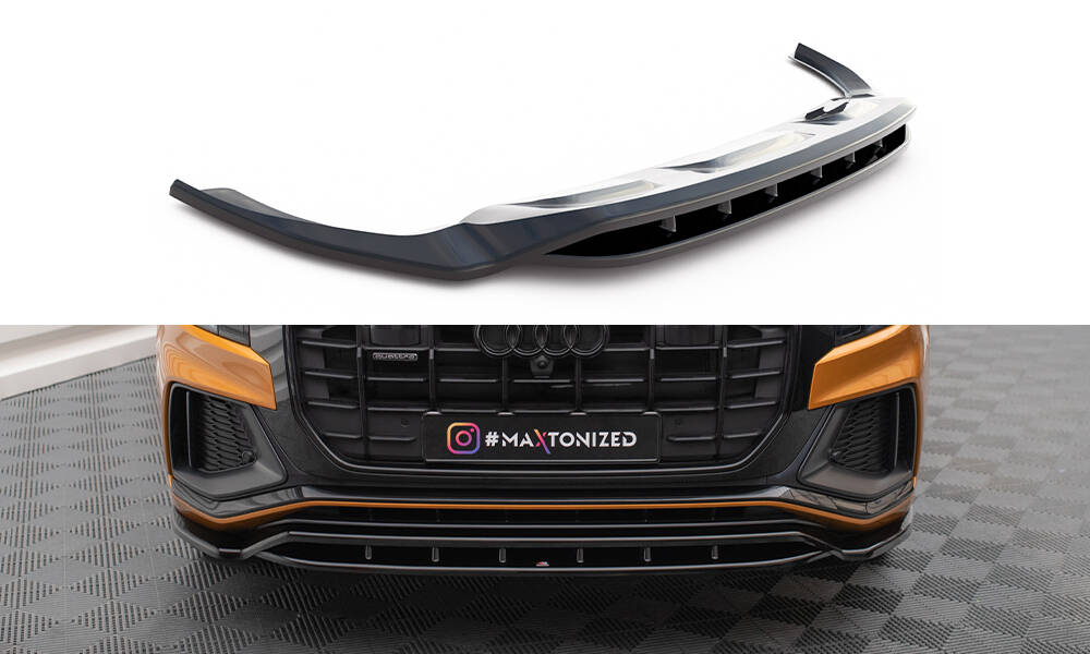 Voorspoiler Audi Q8 S-Line / SQ8 Maxton Glans Zwart OUTLET
