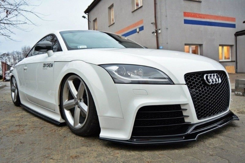 Zij Skirts Diffuser Audi TT RS 8J Glanzend Zwart
