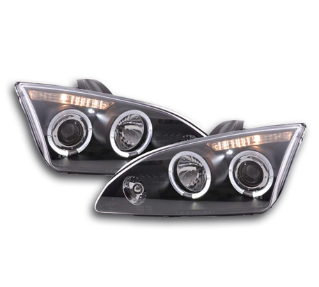 Faros Ford Focus 05-.. Angel Eyes negro