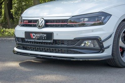 Voorspoiler VW Polo MK6 GTI Glans Zwart