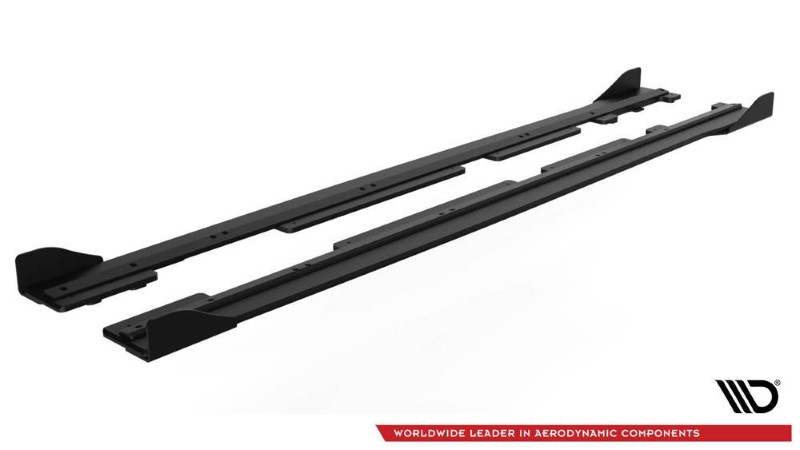 Duurzame Zijskirts + Kleppen Ford Fiesta Mk8 ST / ST-Line Racing Glanzend Zwart
