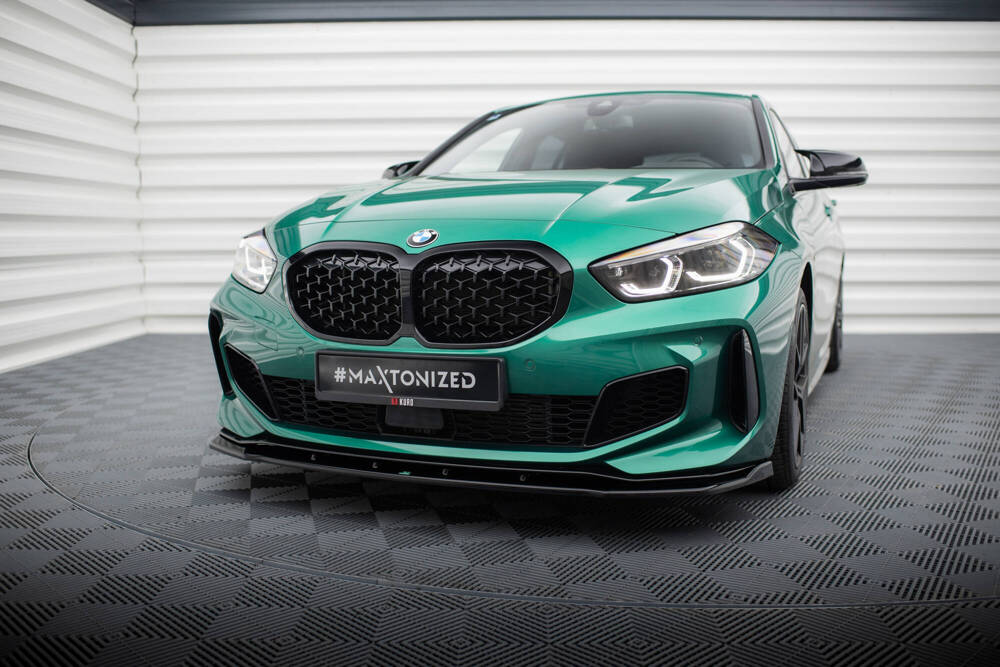 Voorspoiler V.9 BMW 1 F40 M135i Maxton Glans Zwart