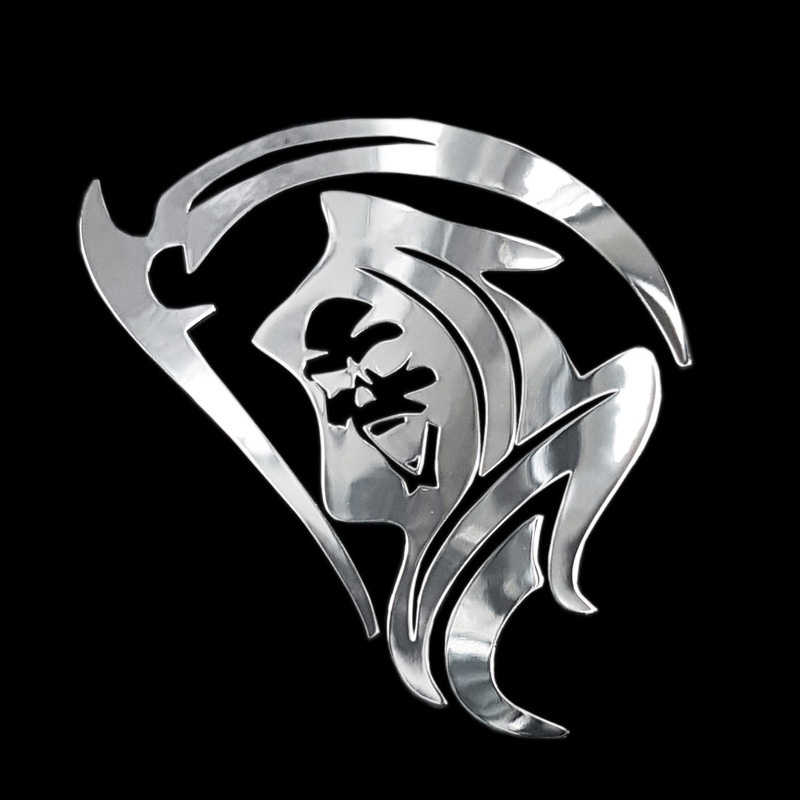 Nikkel Sticker 'Demon' - 67x70mm
