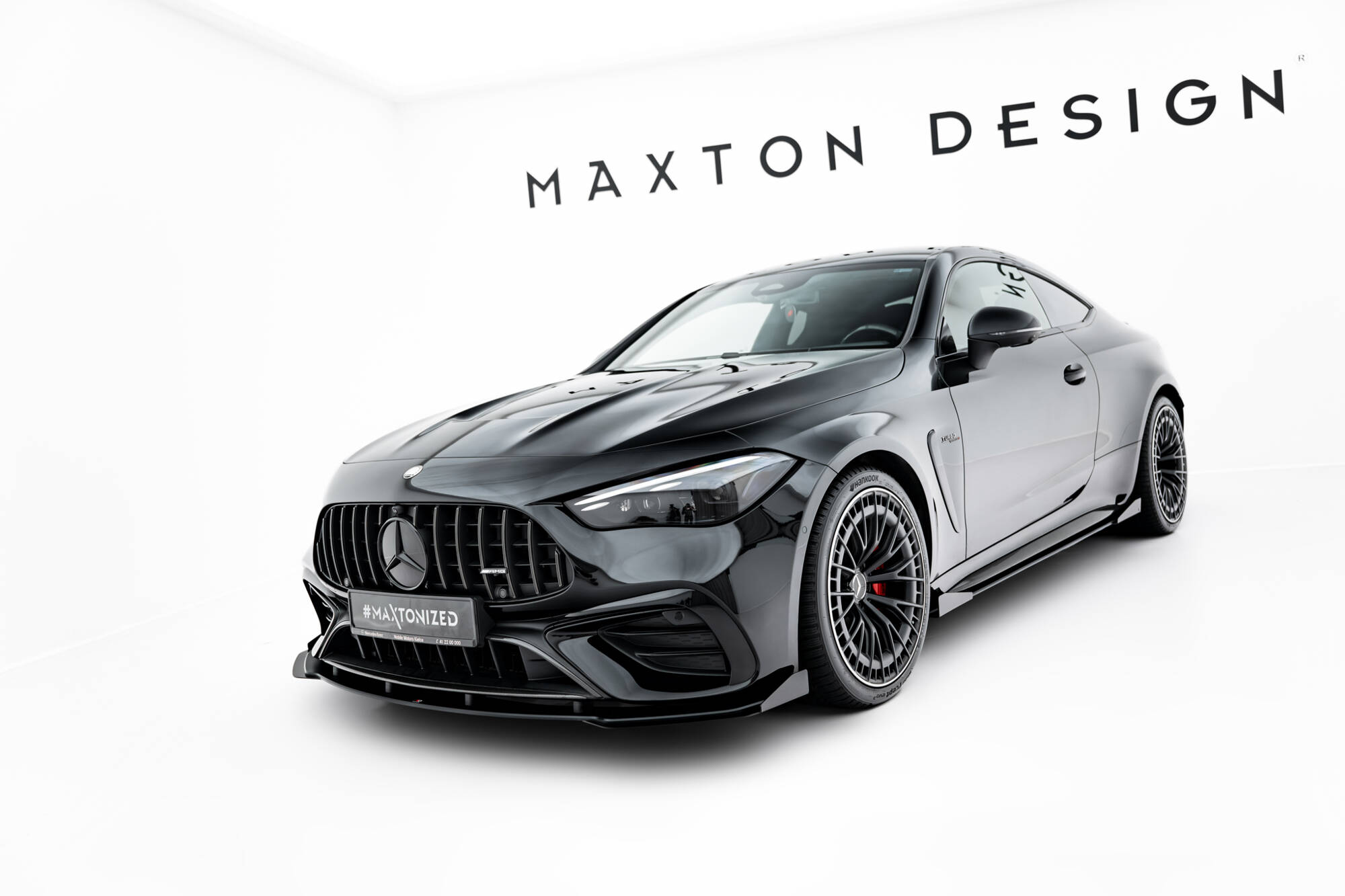 Street Pro Voorspoiler + Flaps Mercedes-AMG CLE 53 C236 Maxton Glanzend zwart