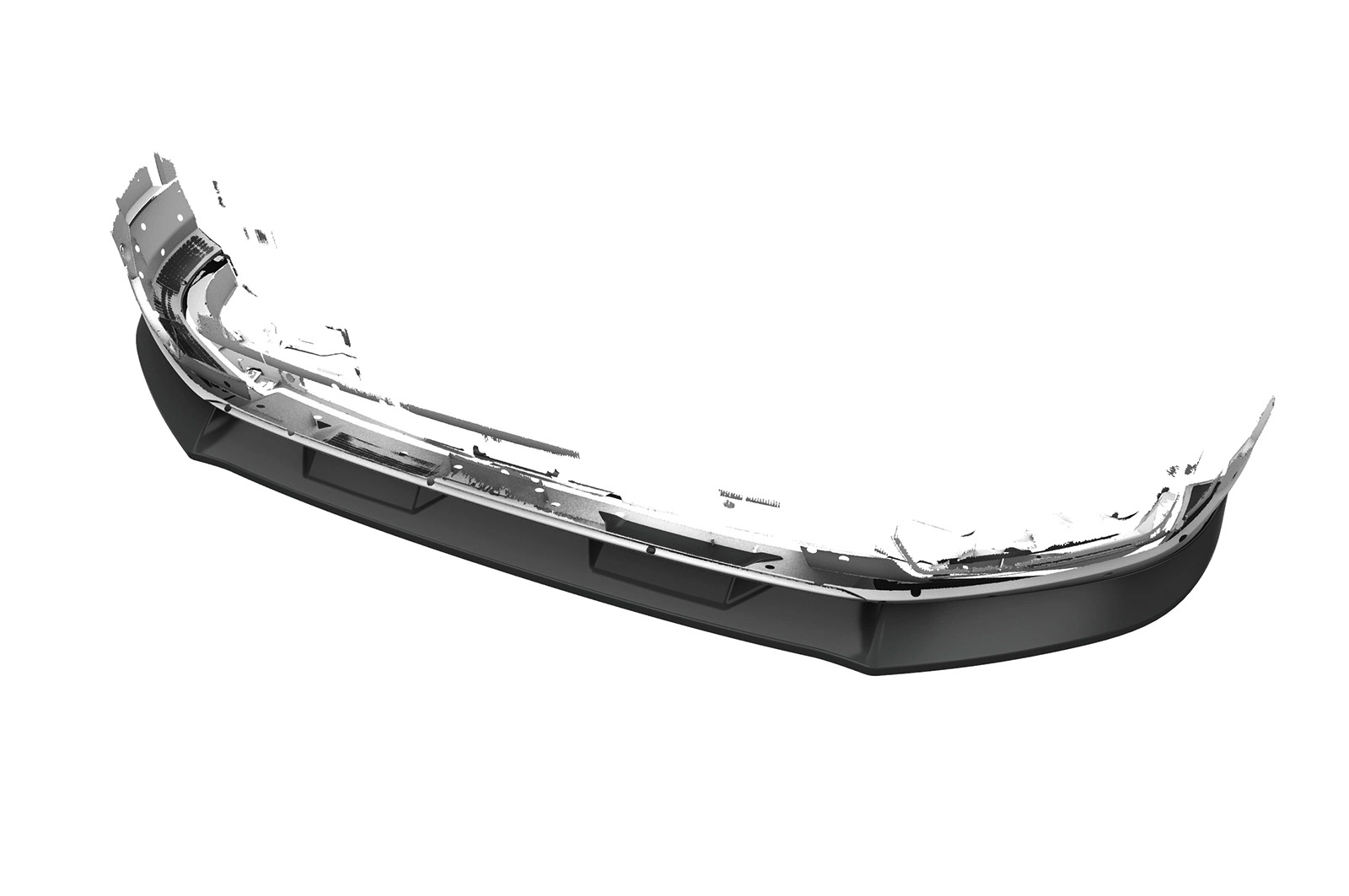 Voorspoiler Audi Q2 S-Line glans zwart – 2016–2020