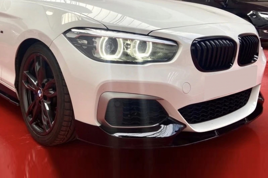 Voorspoiler BMW 1 Serie F20 / F21 11-15 M-Pakket Glans Zwart