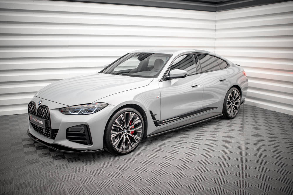 Zijskirts V.1 BMW 4 Serie Gran Coupe M Pakket G26 Maxton Glans Zwart