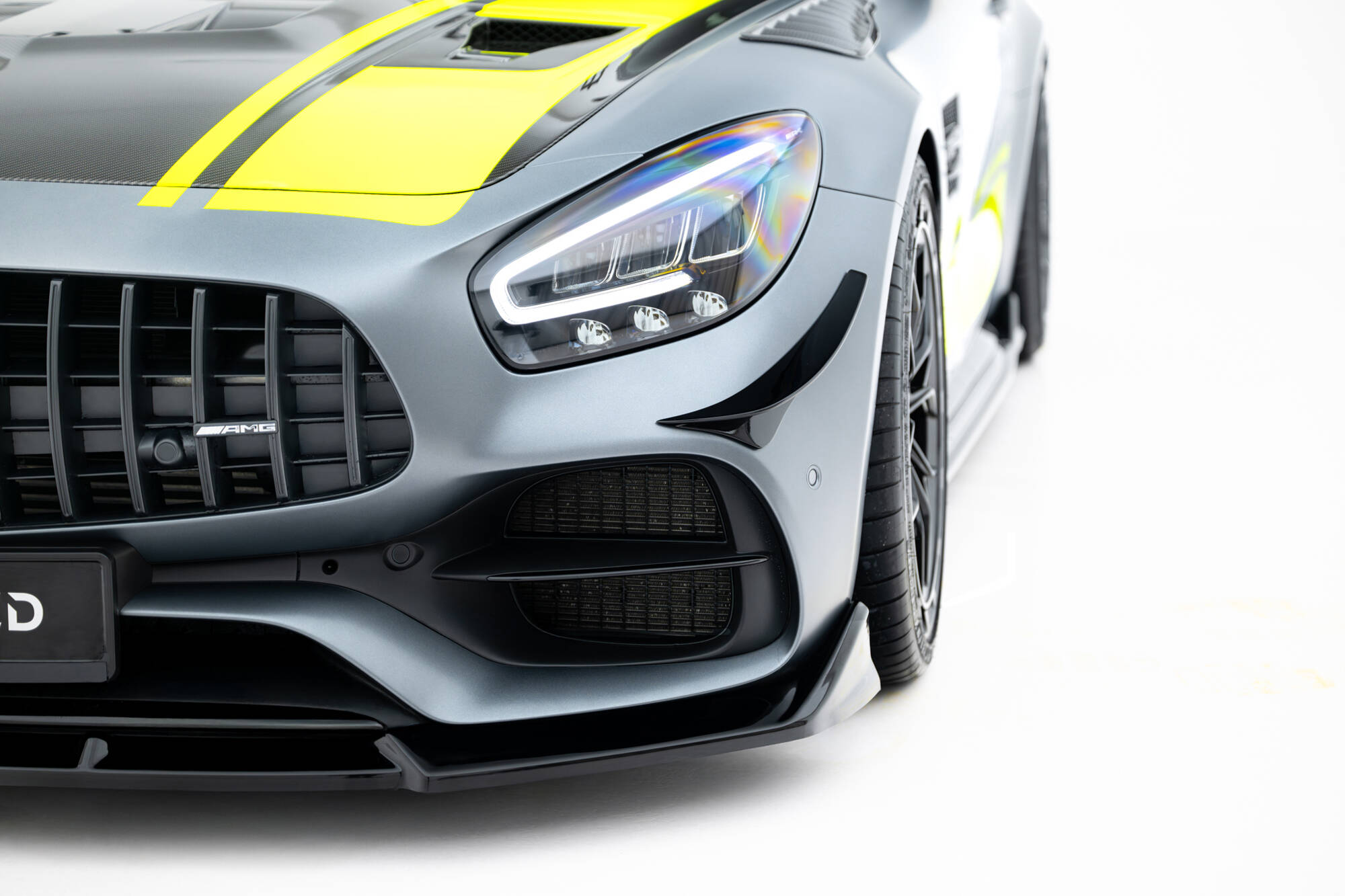 Voorbumper Spoilers Mercedes-AMG GT C C190 Facelift Maxton Glanzend zwart