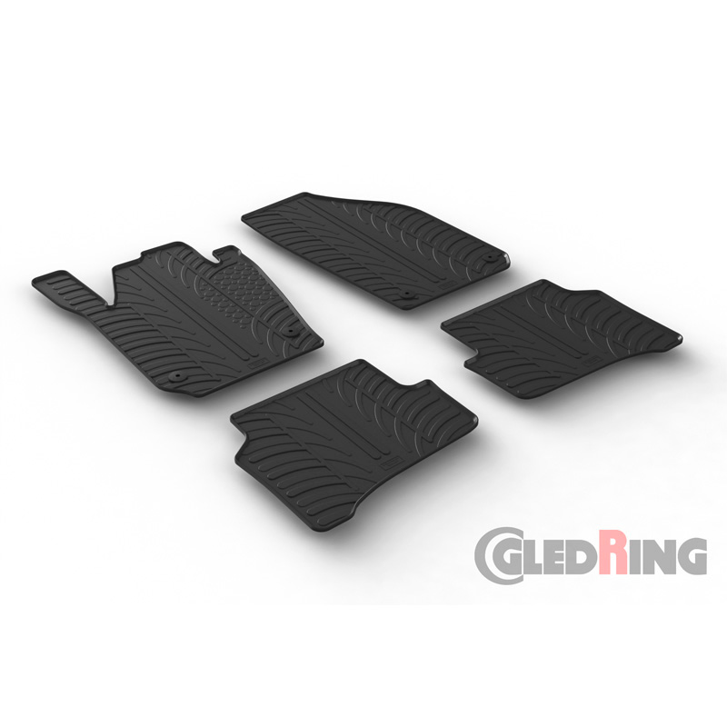 Rubbermatten  Skoda Fabia 2014-2021 (T profiel 4-delig + montageclips)