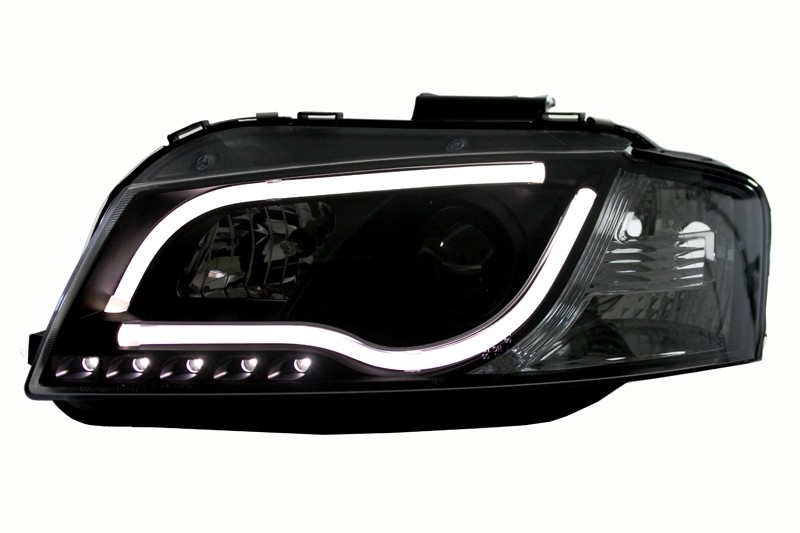 Headlights Audi A4 8E A3 8P 03-08 Tube Light LED chome