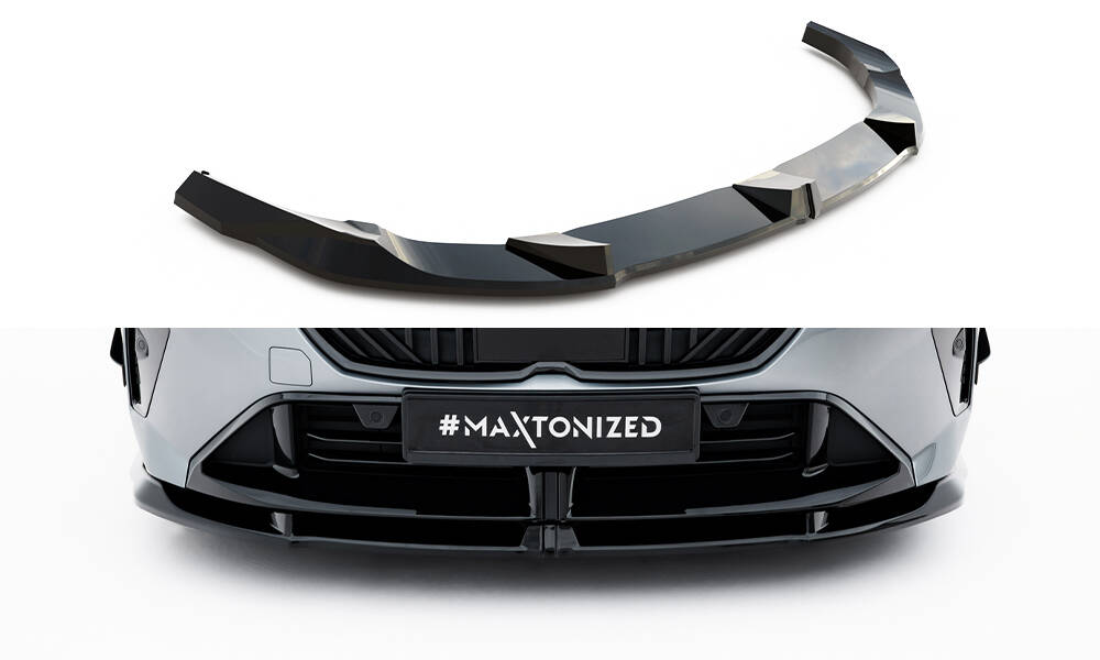 Voorspoiler V.3 BMW M135i / 1 M-Pack F70 Maxton Glanzend zwart