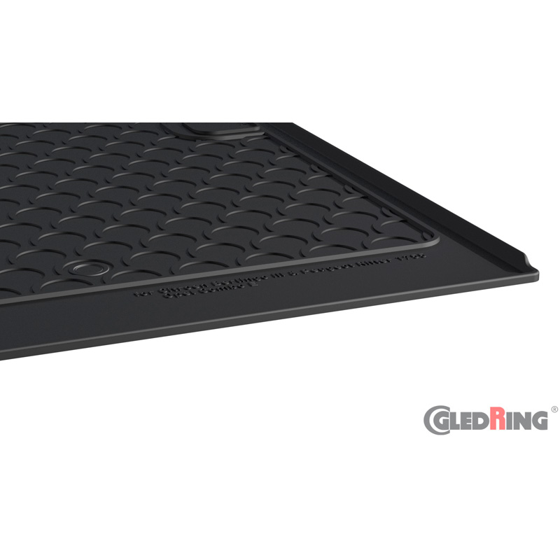 Rubbasol (Rubber) Kofferbakmat  Citroën Berlingo (M 5-personen) & Opel Combo MPV (L1H1) & Peugeot Rifter (Standard) 9/2018- & Fiat Doblo MPV 2022- & Toyota Proace City Verso 2019-