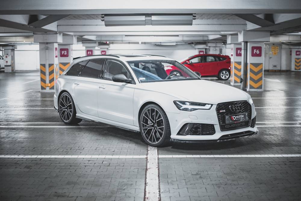 Zijskirts V.2 Audi RS6 C7 Maxton Glans Zwart