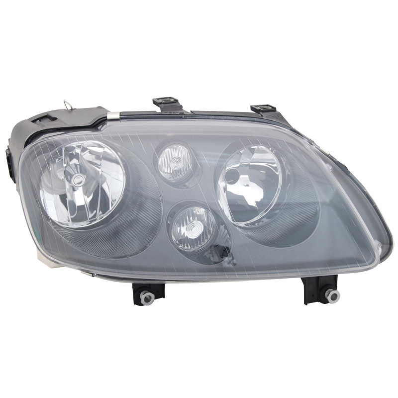 Set Koplampen  Volkswagen Touran 2003-2006 & Caddy II 2004- - Zwart/Helder - incl. Stelmotor