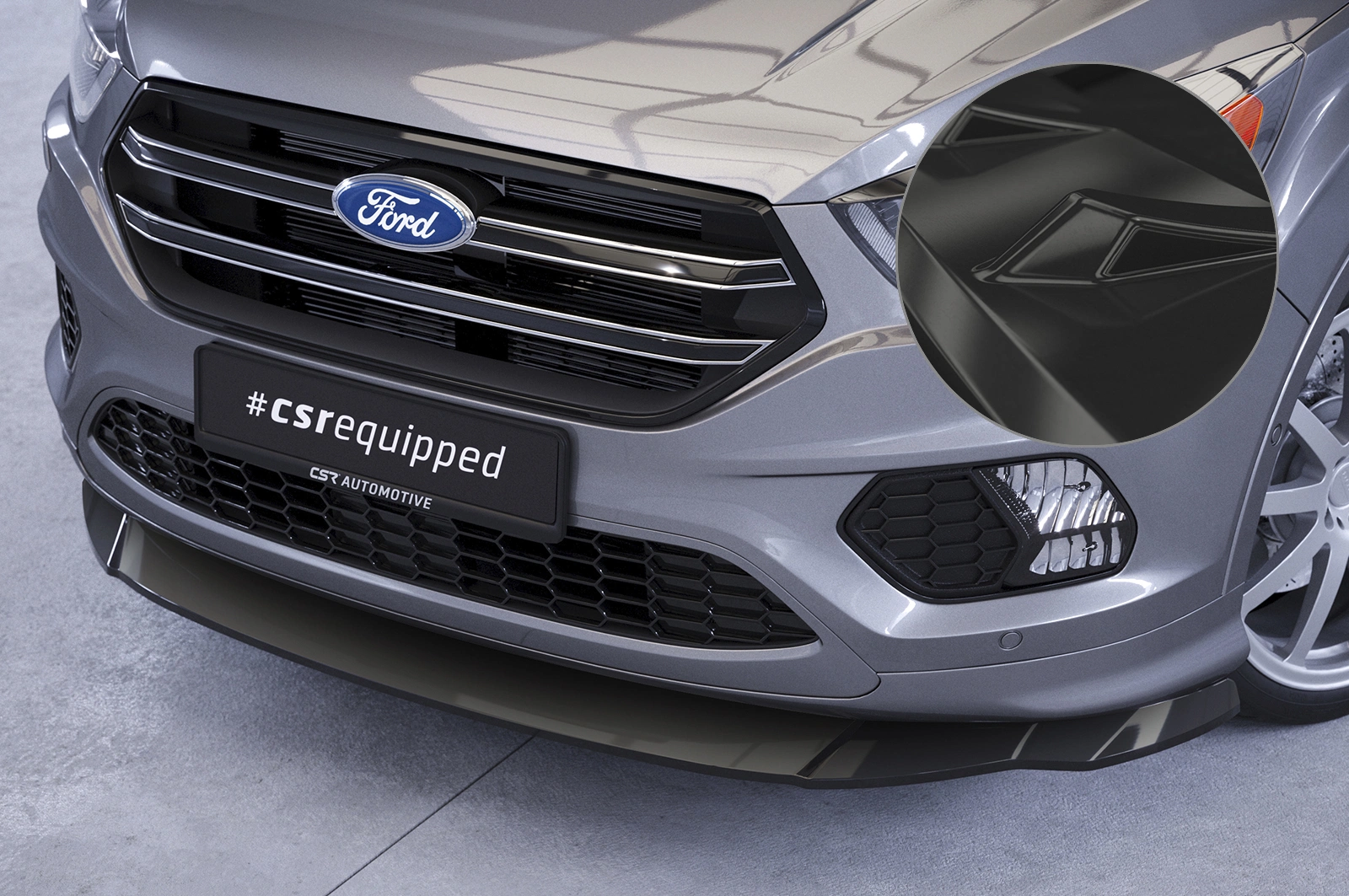 Voorspoiler Ford Kuga 2 2016–2019 (Facelift) – CSR Automotive – Glans Zwart