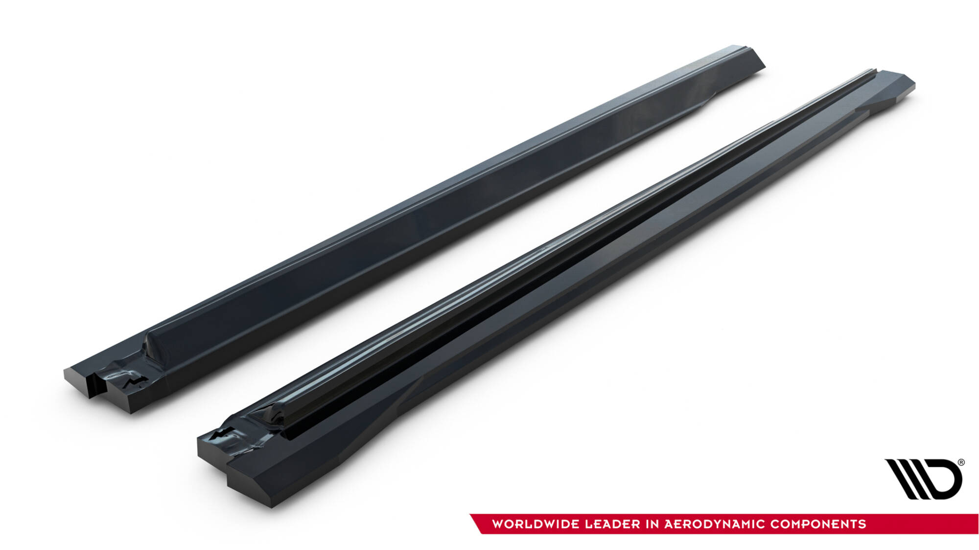 Zijskirts Audi Q8 Mk1 Maxton Glanzend zwart