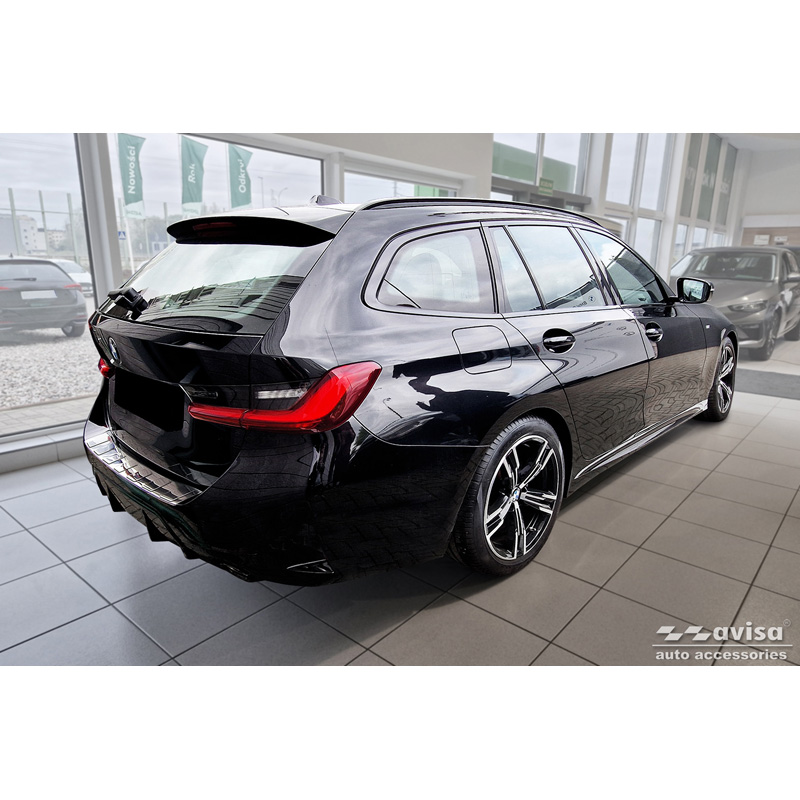 RVS Achterbumperprotector  BMW 3 Serie Touring (G21) Facelift 2022- met M-Pakket 'Ribs'