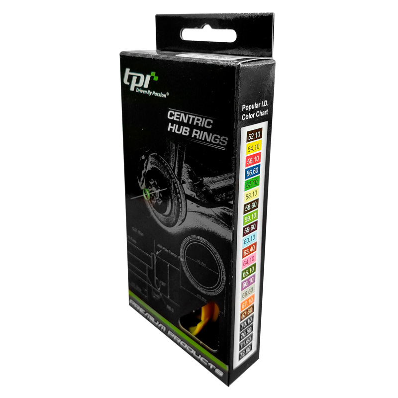 Set TPI Centreerringen - 76.0->65.1mm - Olive Groen