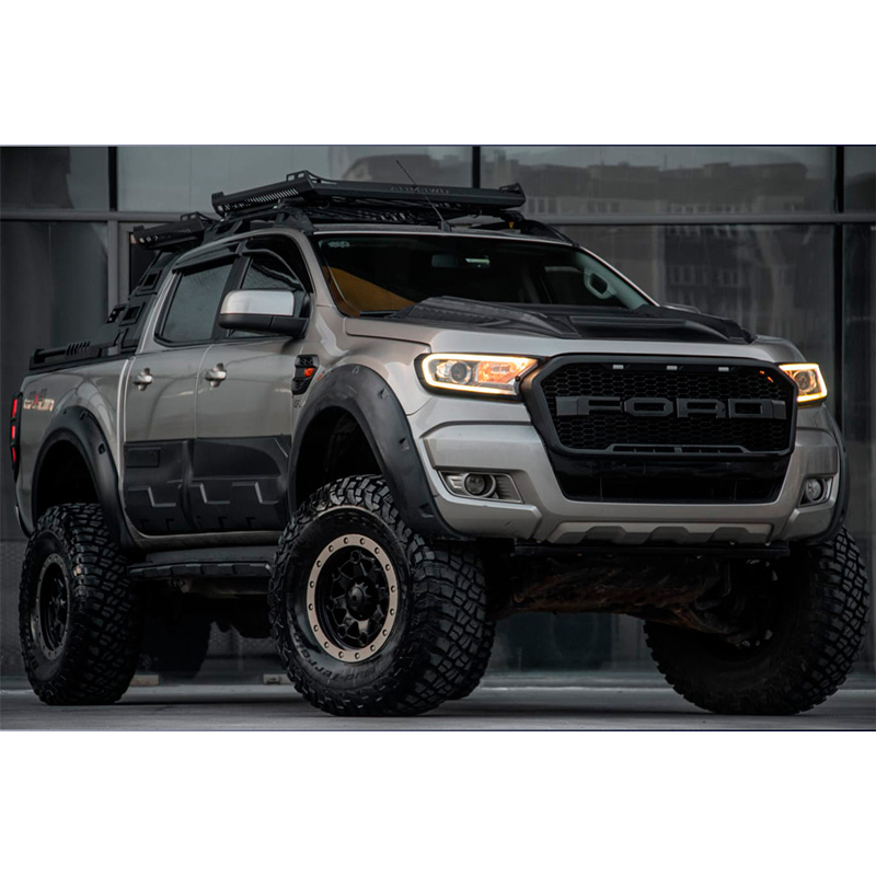 Deurpanelen  Ford Ranger T6/T7/T8 2012-2022 (Jumbo) - Matzwart