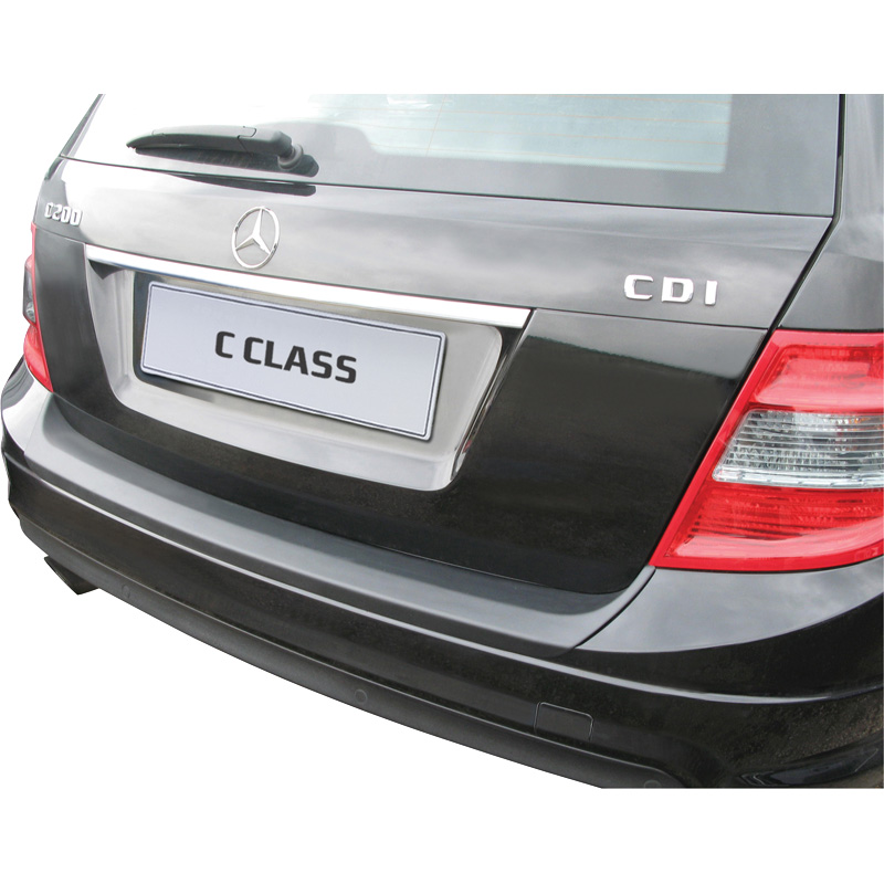 ABS Achterbumper beschermlijst  Mercedes C-Klasse W204 Kombi 2007-2011 (AMG) Zwart
