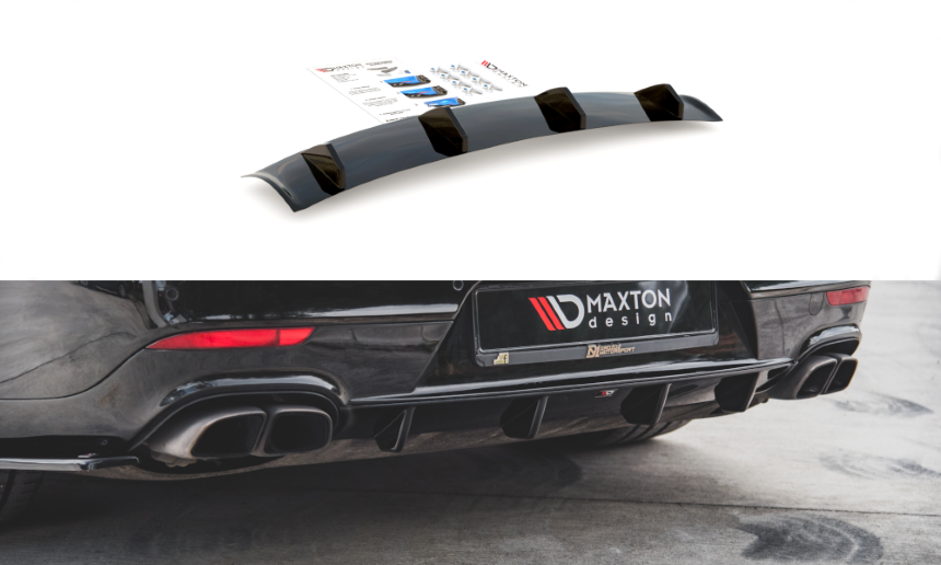 Diffuser Porsche Panamera Turbo 970 Maxton Design glans zwart