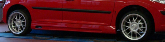 Zijskirts Peugeot 207 Rieger met uitsnede