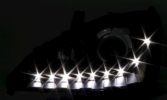 Faros Ford Focus Angel Eyes 98-01 negro