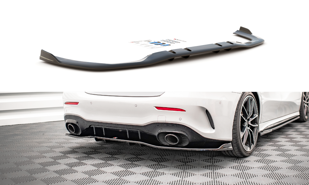 Diffuser V.2 A35 Mercedes A Klasse W177 A35 AMG Glans Zwart