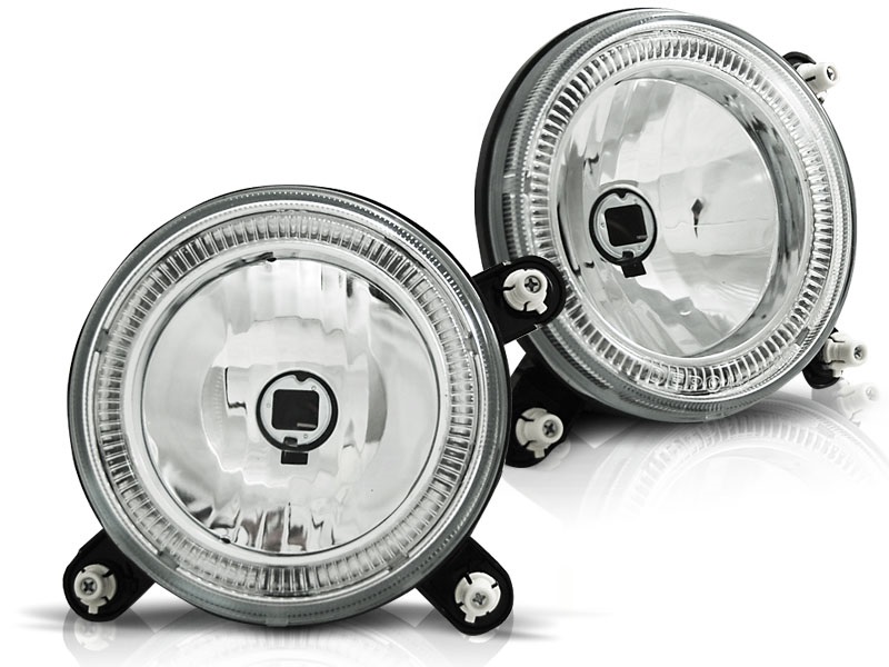 Faros VW Golf I Angel Eyes cristal cromo