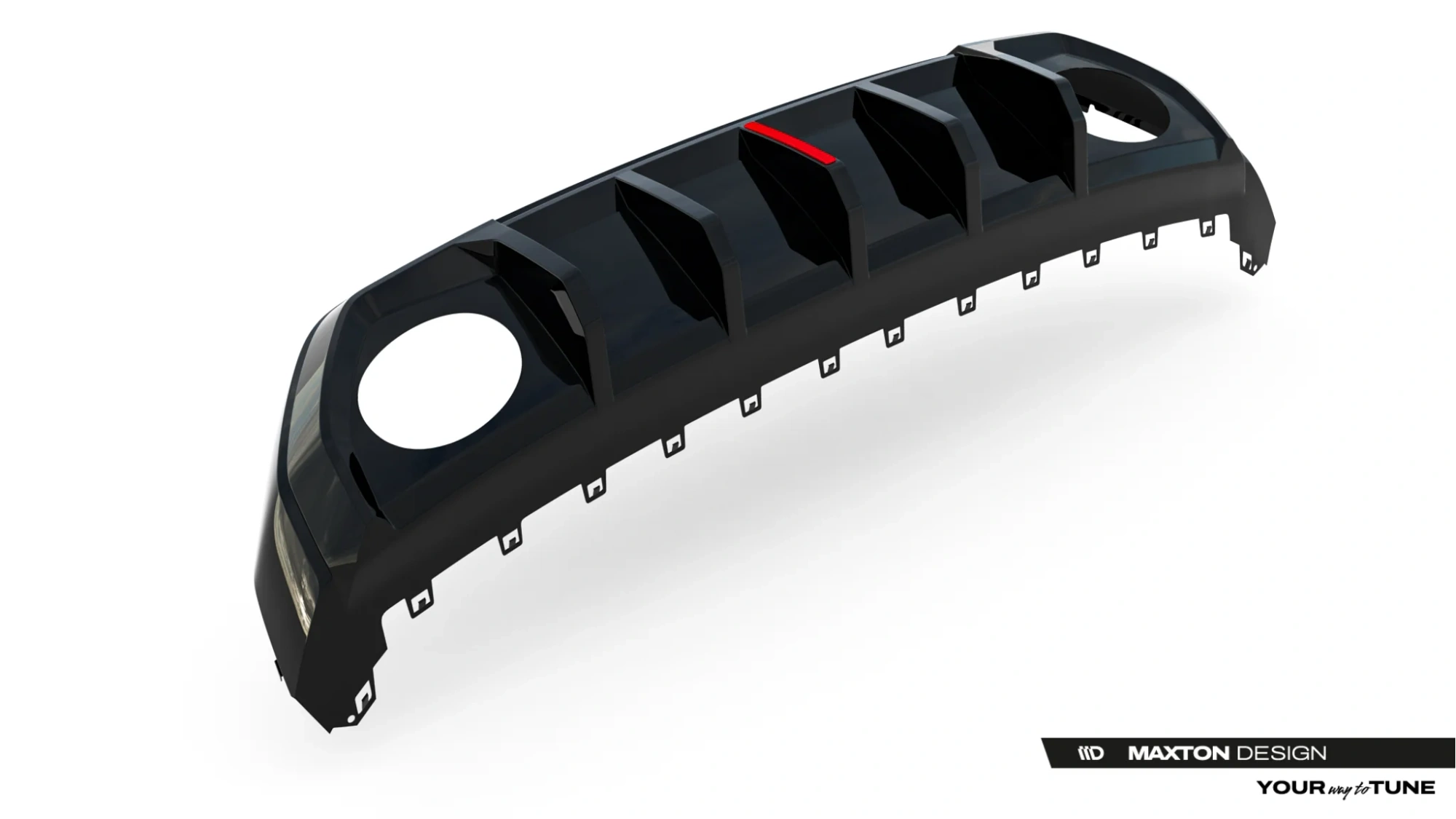 Diffuser Audi RS3 Sedan 8Y Facelift Maxton Glans Zwart