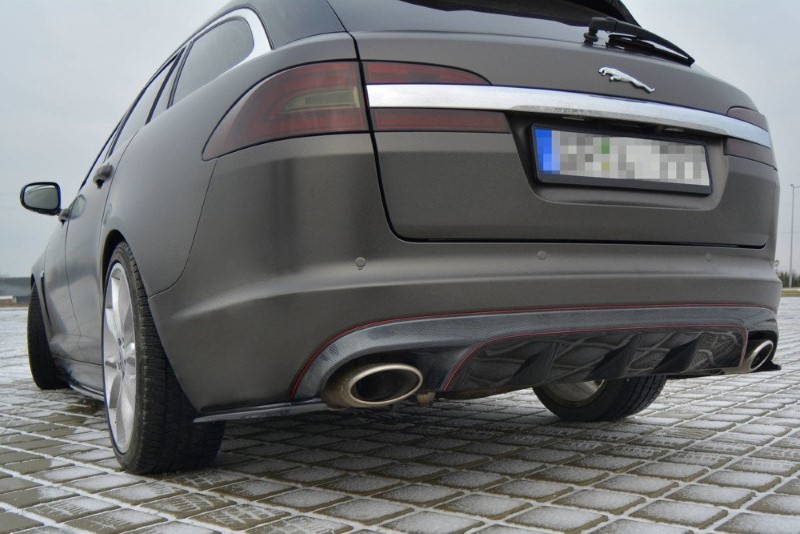 Achterzij Spoilers Jaguar XF (X250) MK1 Sportbrake S-pack Glanzend Zwart