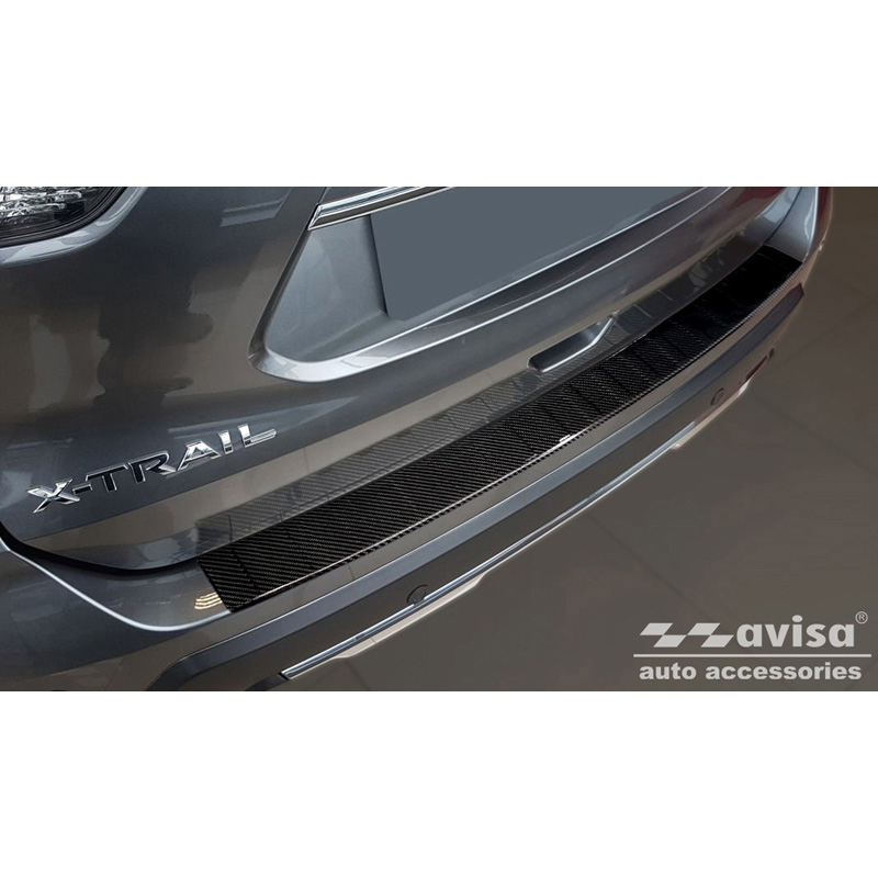Echt 3D Carbon Achterbumperprotector  Nissan X-Trail III (T32) Facelift 2017-2021 'Ribs'