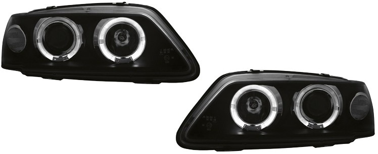 Faros Peugeot 306 93-97 Angel Eyes negro
