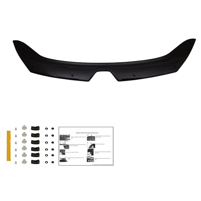 Motorkapbeschermer (steenslagcover)  Renault Trafic X82 2014-2020 - Glanzend zwart