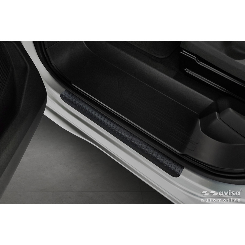 Aluminium Instaplijsten 'Riffled Plate'  Volkswagen Multivan T7 2021- - 4-delig - Zwart