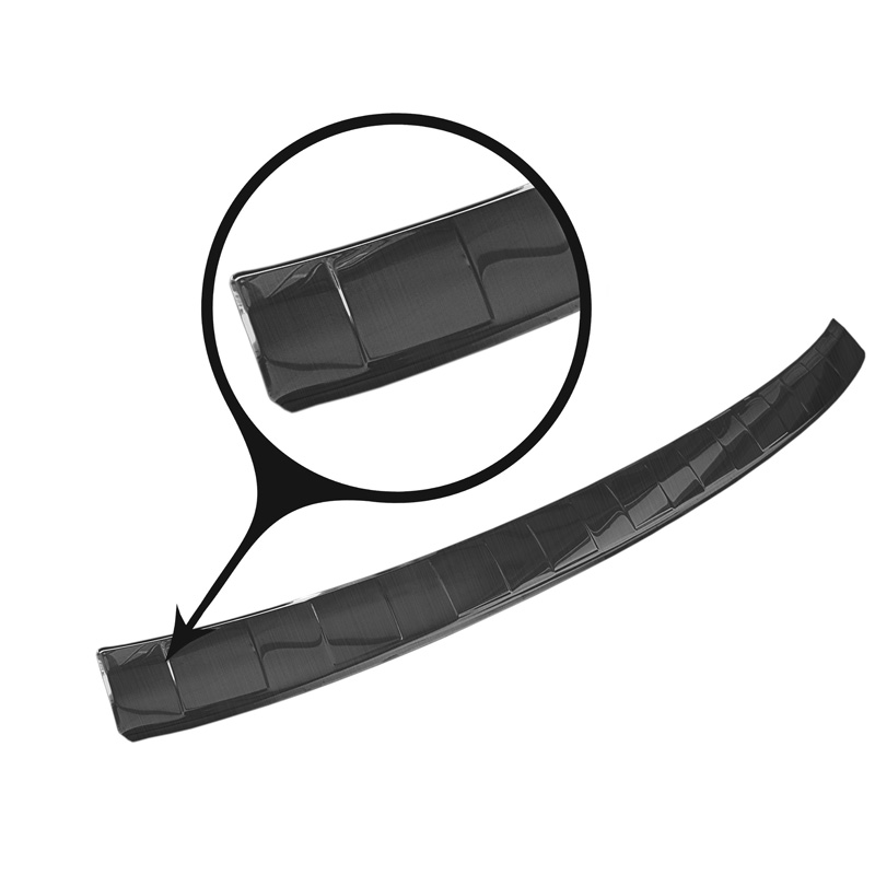 Zwart RVS Achterbumperprotector  Ford Kuga III ST-Line/Vignale/Hybrid ST-Line 2019-2024 & FL 2024- 'Ribs'