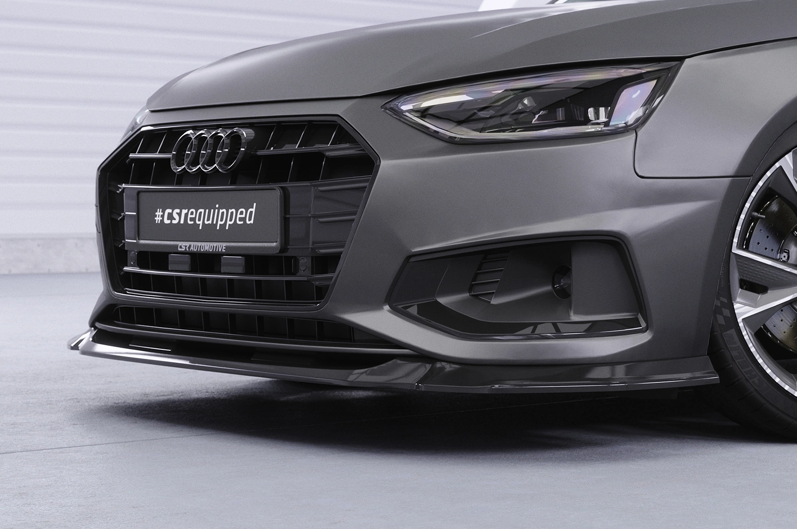 Voorspoiler Audi A4 B9 (Typ 8W) Facelift Glans Zwart – CSR Automotive