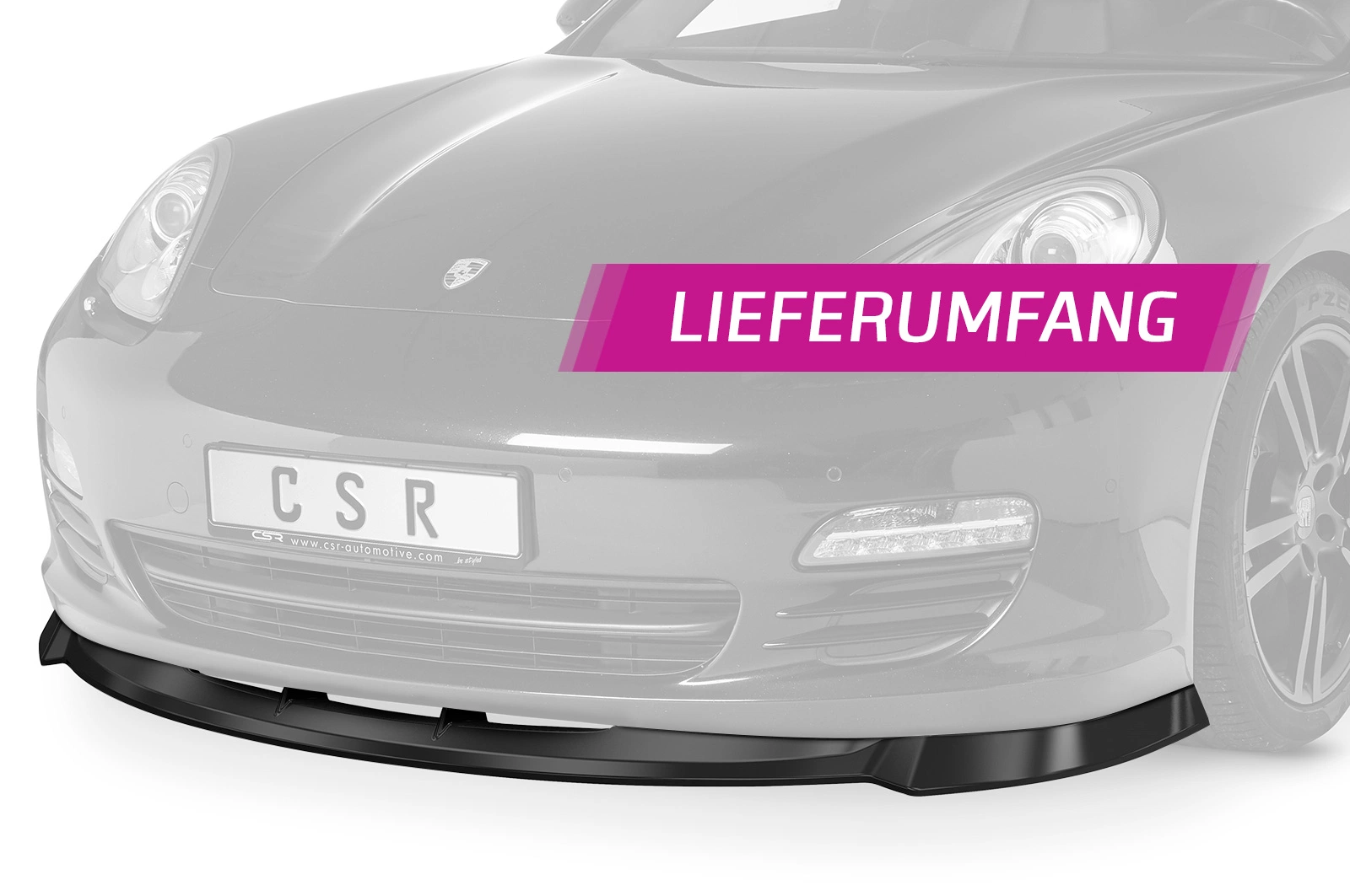 Voorspoiler Porsche Panamera 970 glans zwart 2009–07/2013