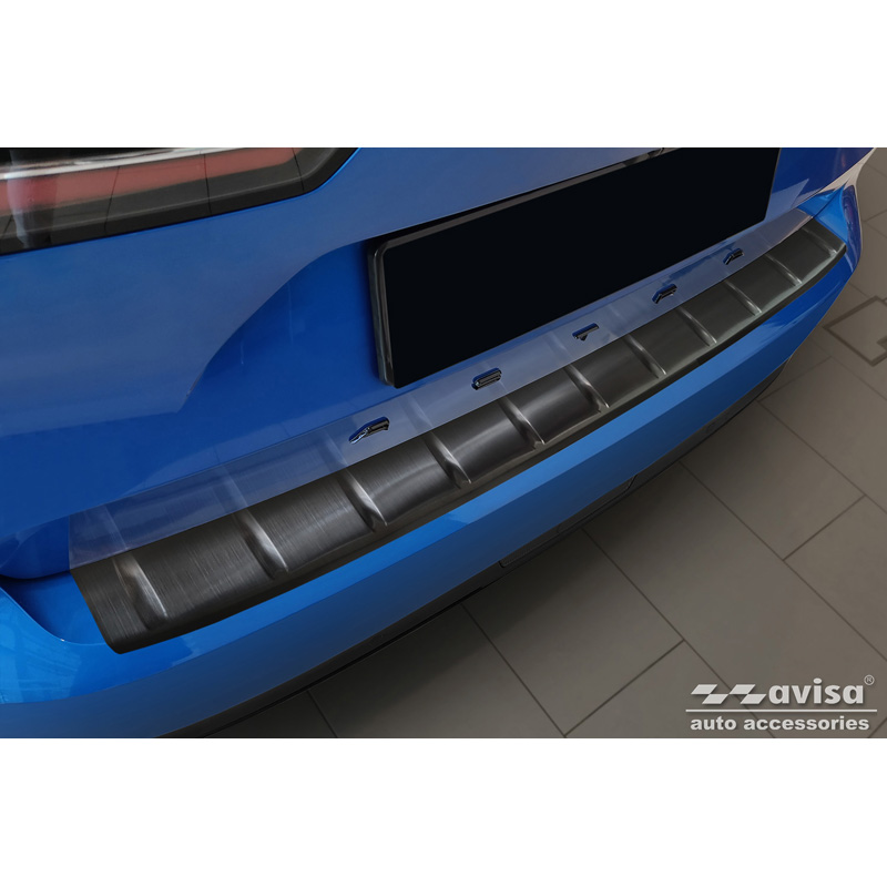 Zwart RVS Achterbumperprotector  Opel Astra L Sportstourer 2022- 'Ribs'