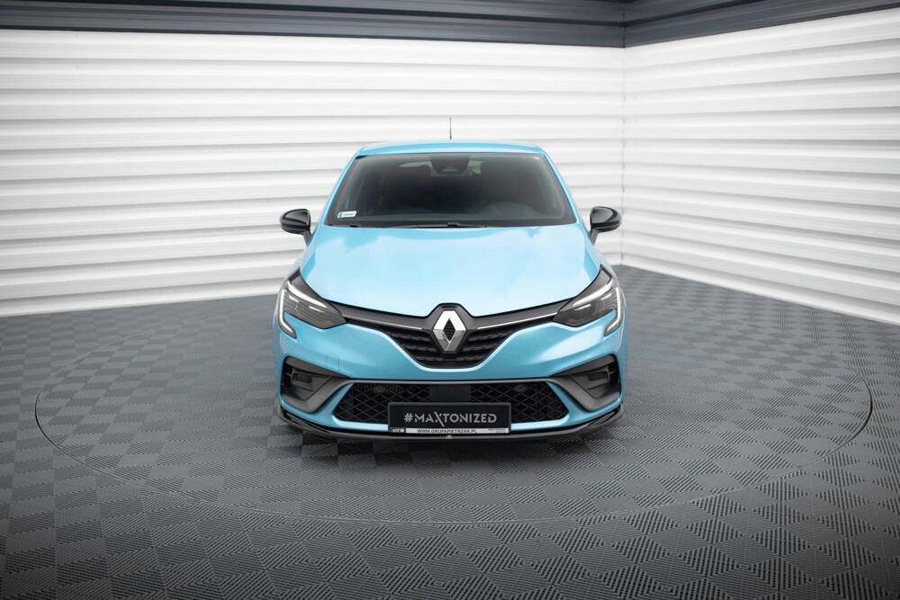 Voorspoiler V.2 Renault Clio RS Line Mk5 Maxton Glans Zwart