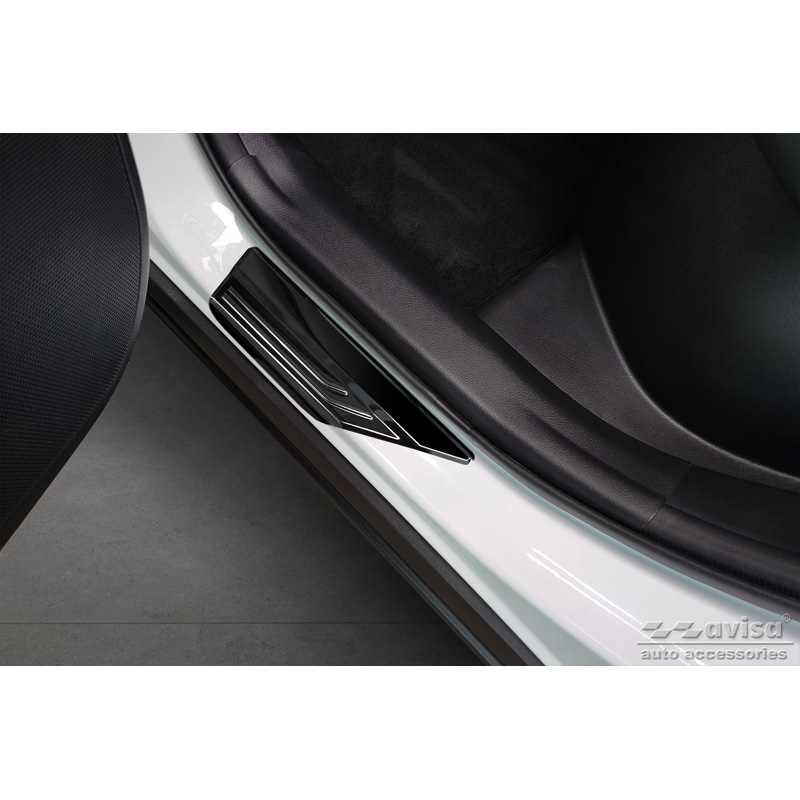Zwart RVS Instaplijsten  Lexus NX II 2021- 'Lines' - 4-delig