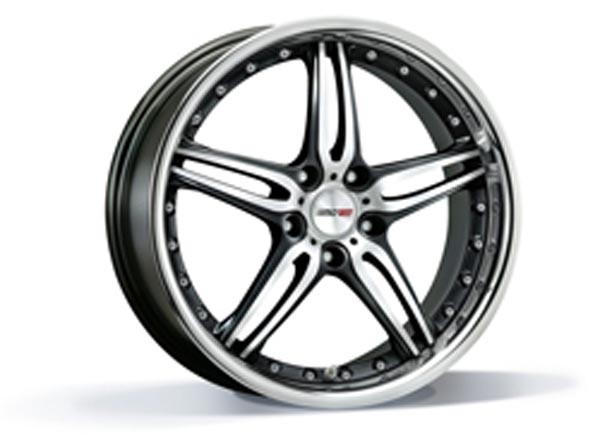 Motec Pantera Black Matt Polish Inox 8,5x18 5x108 ET38 Velgen