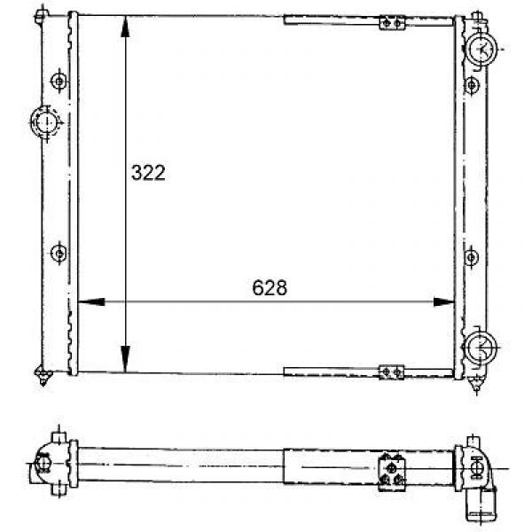 Radiator IBIZA/CORDOBA/CADDY 93-99 626x322 1.6/1.8/2.0 -AC