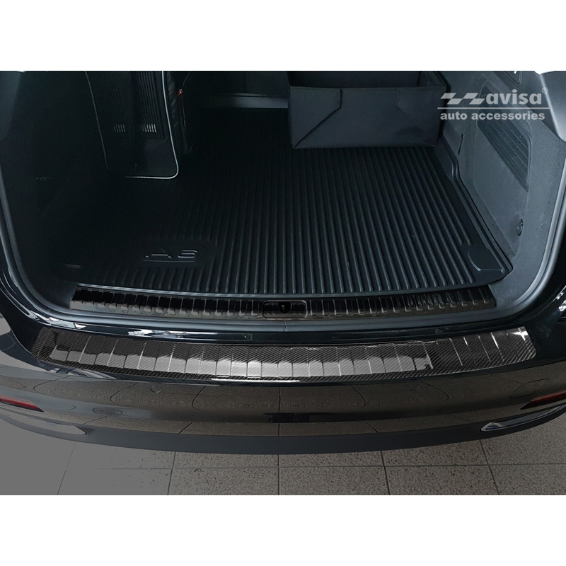 Echt 3D Carbon Achterbumperprotector  Audi A6 (C8) Avant 2018-2023 & Facelift 2023- incl. S-Line & Allroad