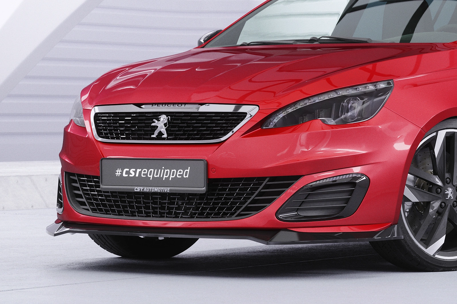 Voorspoiler Peugeot 308 GTi glans zwart