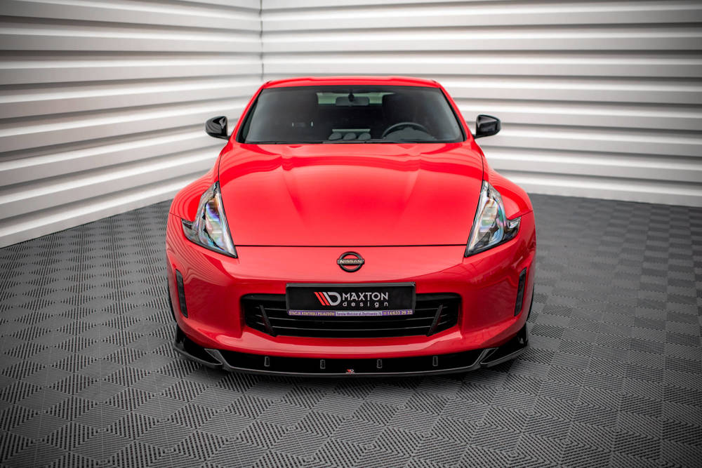 Voorspoiler V.2 Nissan 370Z Maxton Glans Zwart