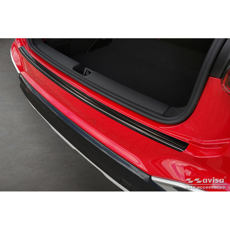 Zwart RVS Achterbumperprotector  Audi Q2 Facelift 2020-